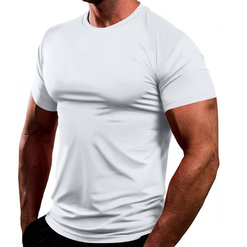 Herren T-Shirt Sportlich atmungsaktiv Baumwolle Basic
