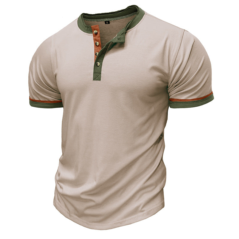 Herren Poloshirt Elegantes Design Kontrastfarben