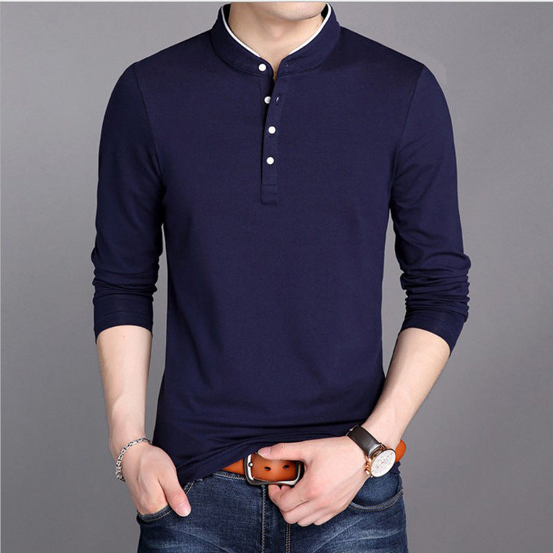 Herren Langarm-Shirt Moderner Schnitt Baumwolle Hochwertig