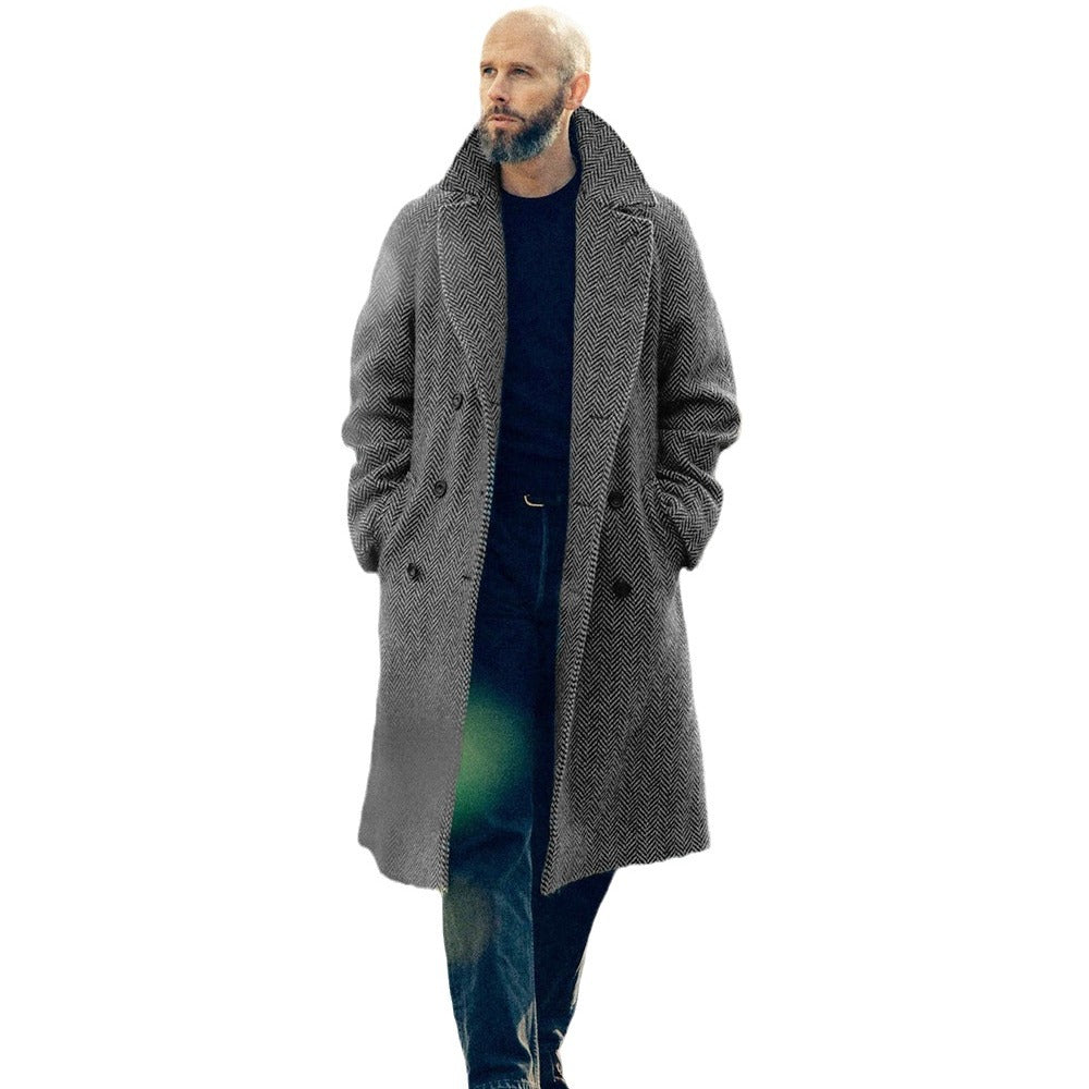 Herren Dufflecoat Elegant Modern mit Taschen