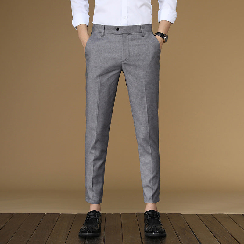 Herren Anzughose Slim Fit mit feiner Struktur