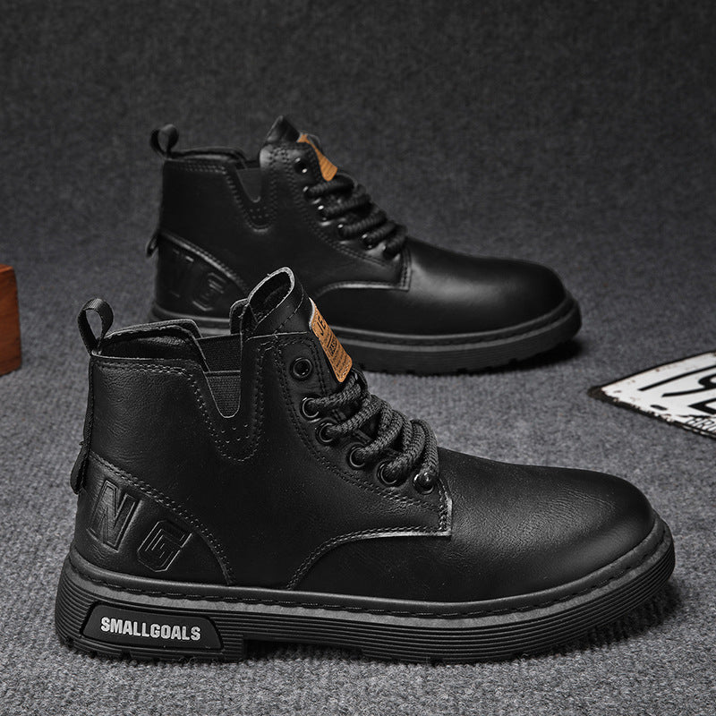 Damen Lederstiefeletten Lässig Chic Heidi Stil