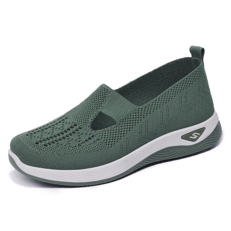 Damen Slip-On Schuhe Bequem Atmungsaktiv Strick