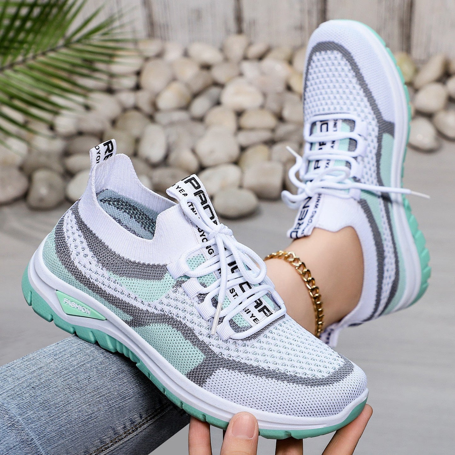 Damen Sneaker atmungsaktiv Komfort Schuhe Elastisch Flexibel