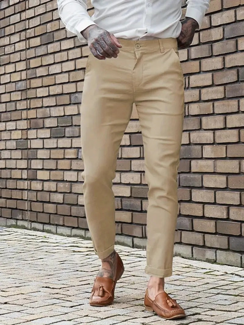 Herren Slim-Fit Jeanshose Elastisch Mit Seitentaschen