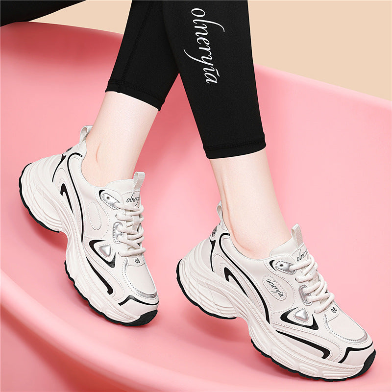 Damen Sneaker Sportlich Chunky Bequem Weite Passform