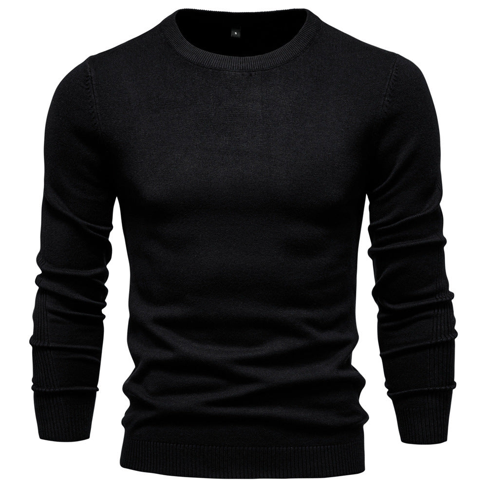 Herren Pullover Rundhals aus Baumwolle Hochwertig Bequem
