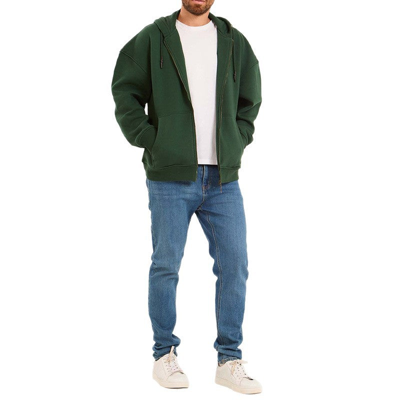 Herren Kapuzenjacke Lässig Weit Schnitt Mit Taschen