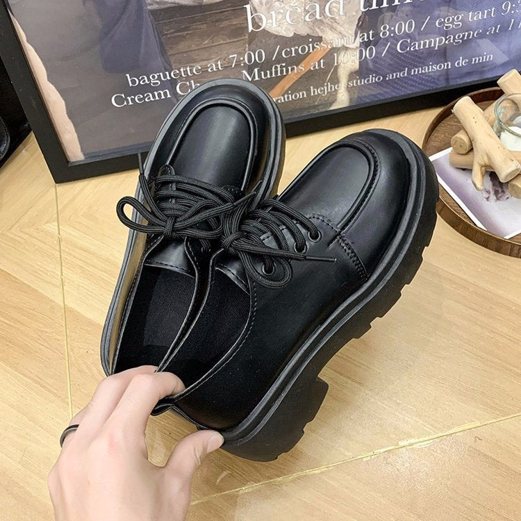 Damen Plateau Schnürschuhe Hoch Damenschuhe Elegant