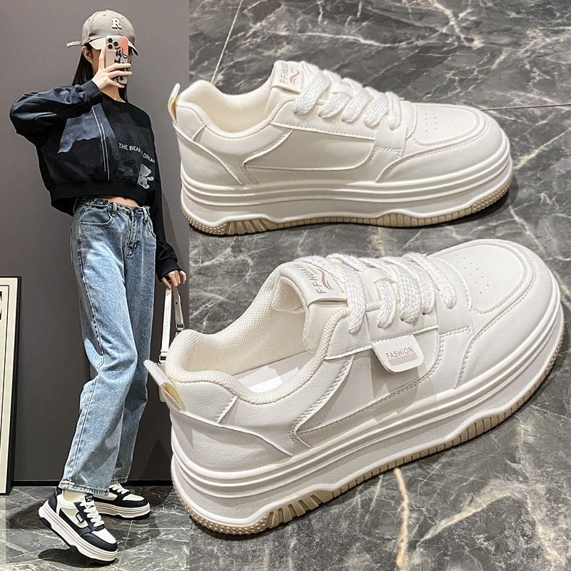 Damen Sneaker Plattform Trendig Modisch Hoch