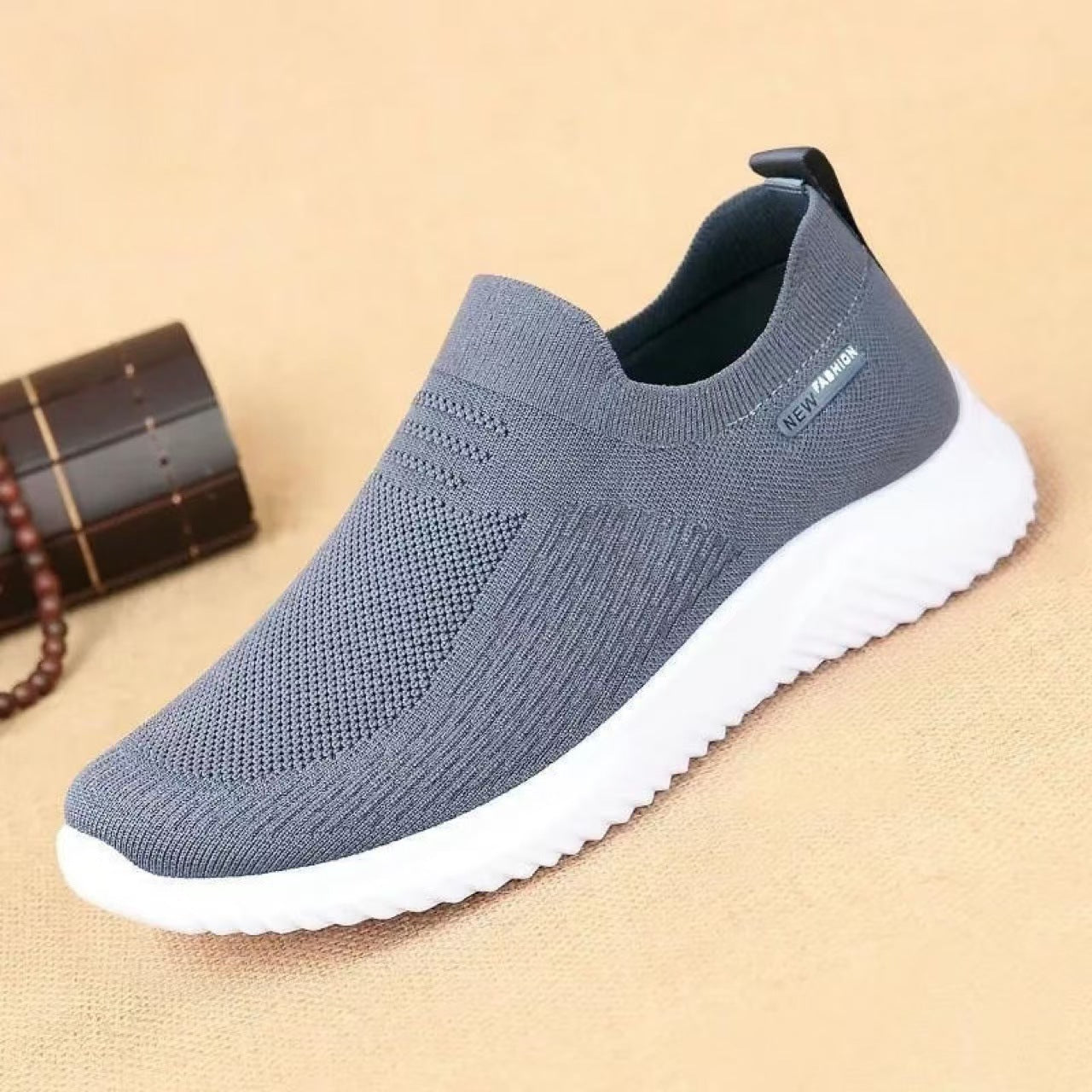 Damen Stricksneaker Leicht Atmungsaktiv Sportlich