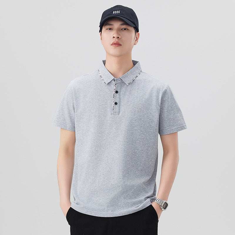 Herren Poloshirt Modern mit Stylishem Kragen Design