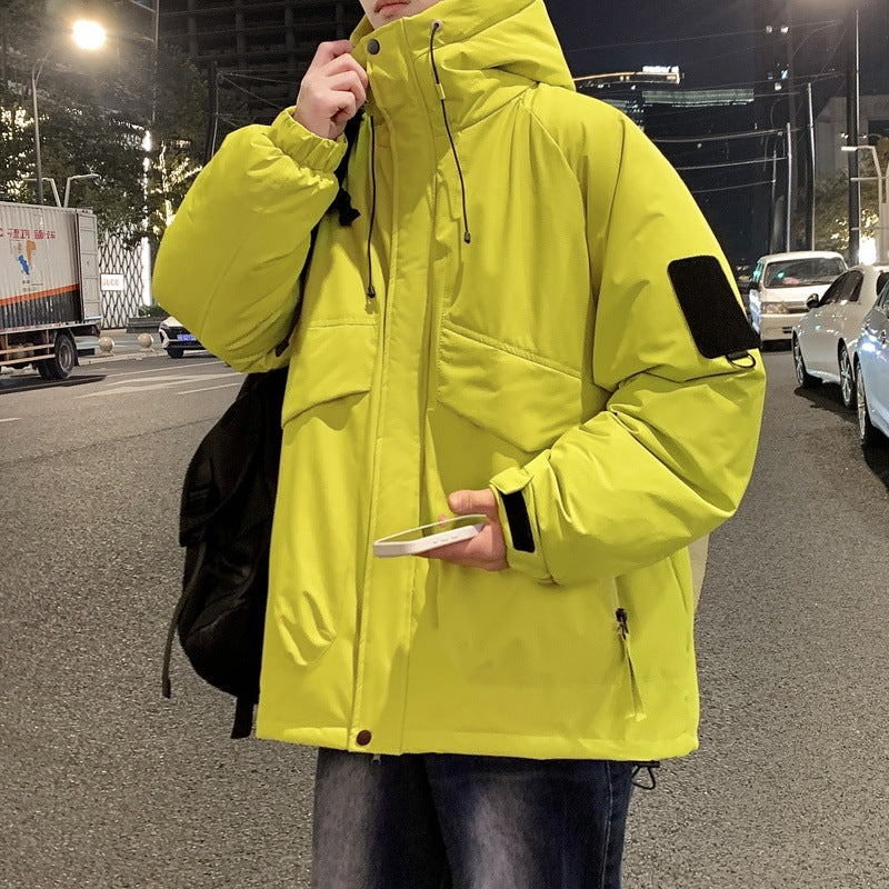 Herren Winterjacke Isoliert Vieltaschig Verstellbares Kapuzen