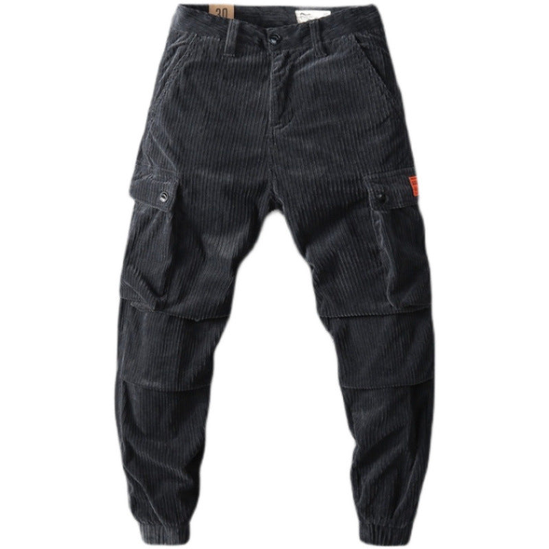 Herren Cargo-Hose Bequem Cord mit vielen Taschen