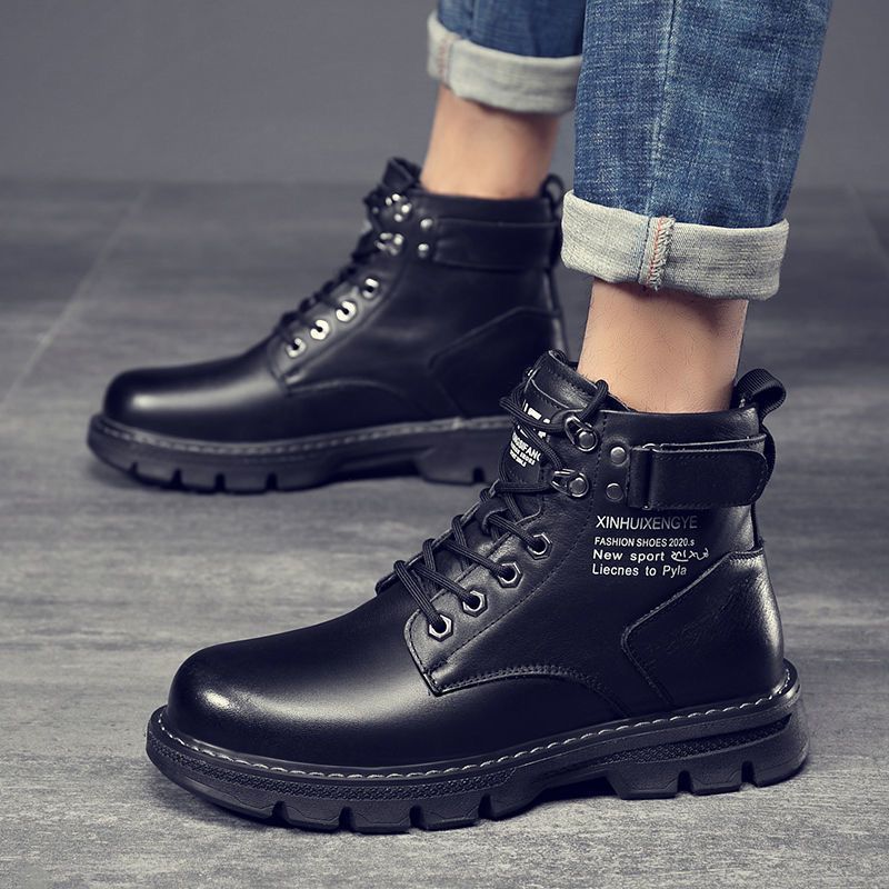 Lederstiefel Damen Robust Rutschfest Winterstiefel