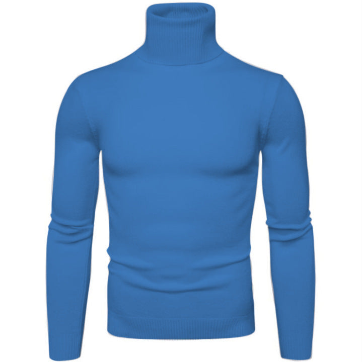 Herren Strickpullover Slim Fit Hochkragen Modern