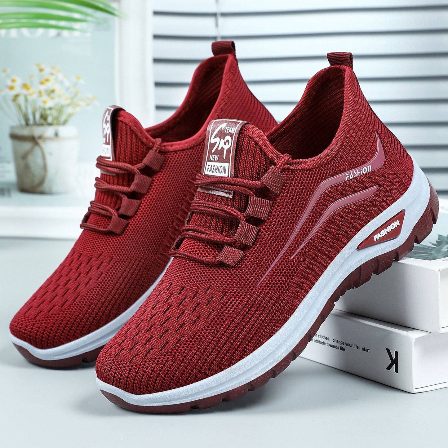 Damen Laufschuhe Atmungsaktiv Elastisch Komfortabel