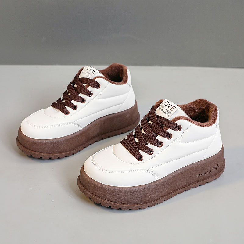 Damen Sneaker Plateau Schuhe Bequem Rutschfest