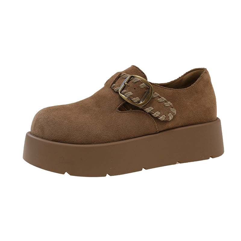 Damen Hausschuhe Plateau Komfort Schuhe Mit Schnalle Damenmode