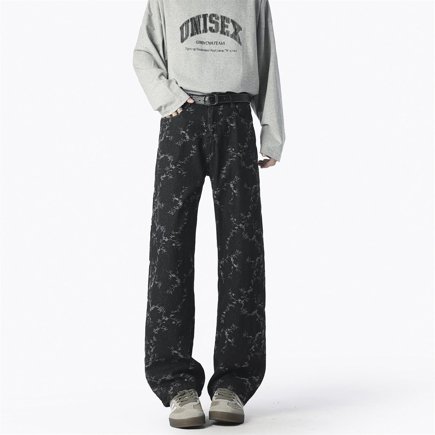 Herren Jeans Weite Bequem Mit Einzigartigem Muster