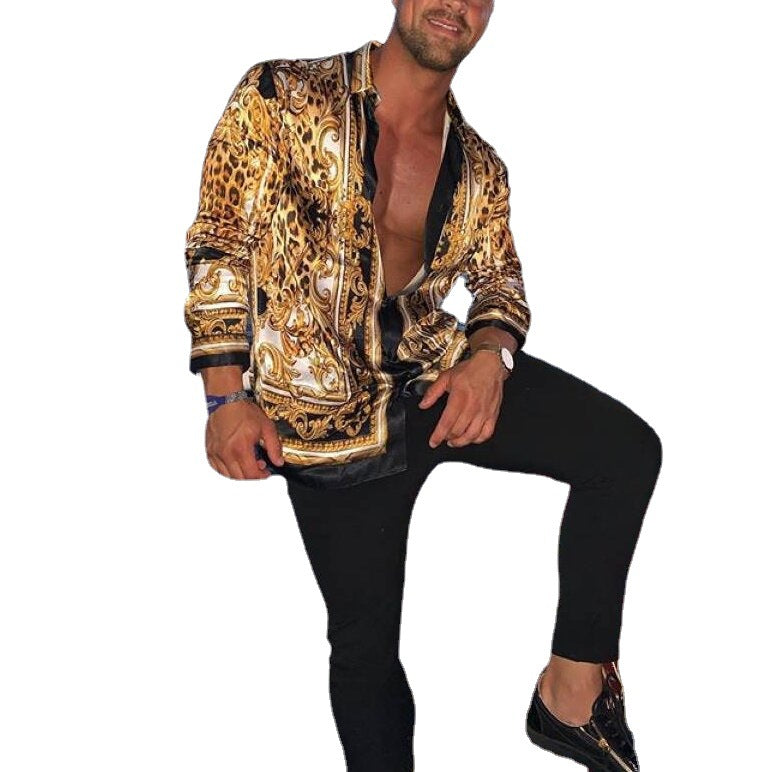 Männer Hemd Modern Barock Style Elegantes Design