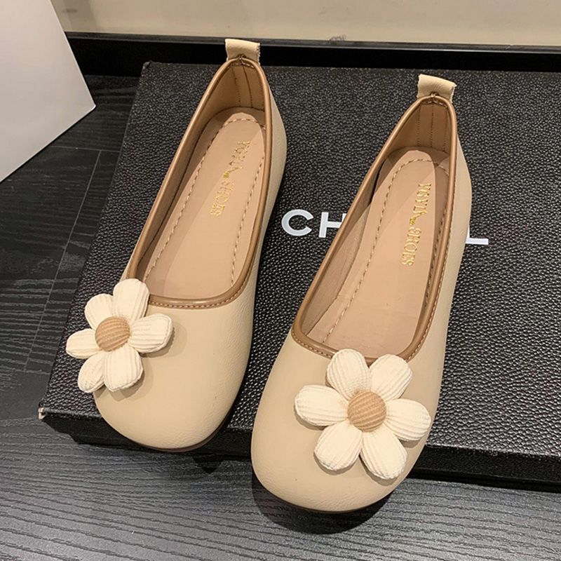 Damen Ballerinas Elastisch Floral Schnürlos