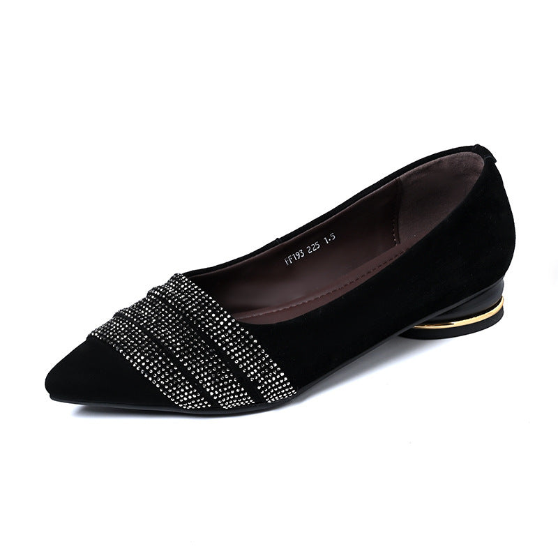 Damen Ballerinas Glitzer Sneaker Spitze Comfort