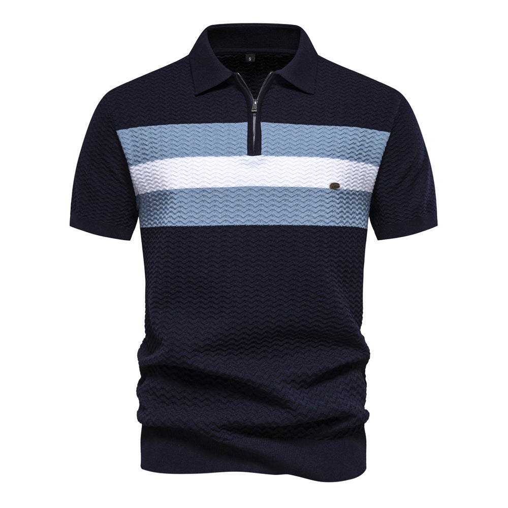 Herren Polo-Shirt Modern Strukturmuster Berlin Style