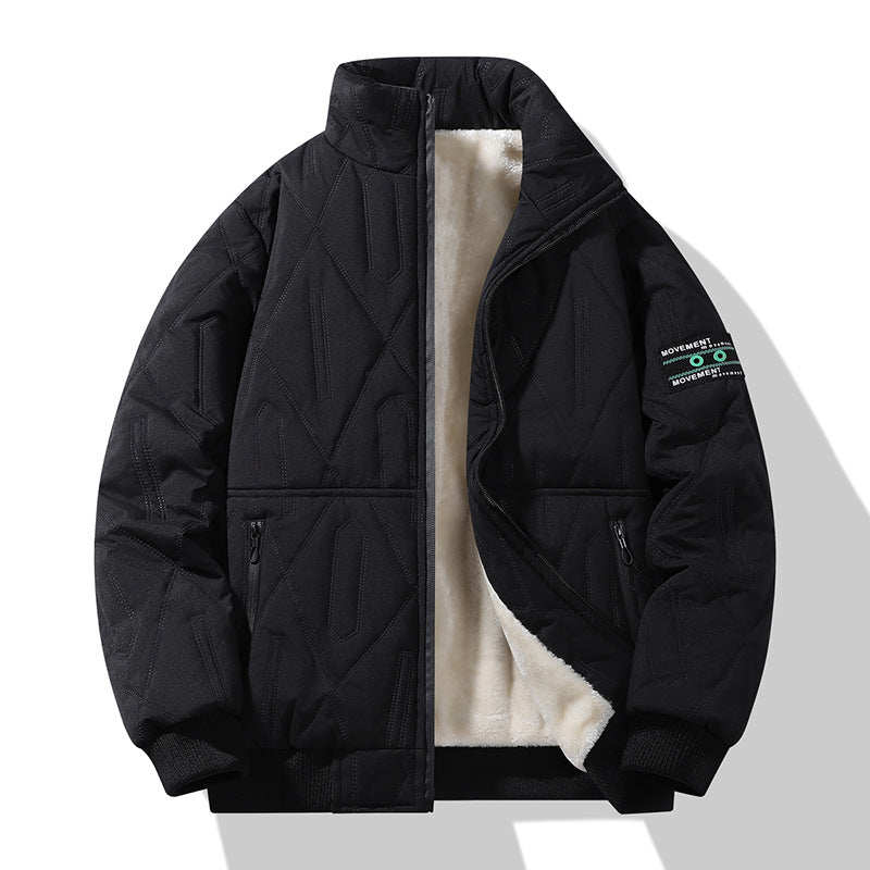 Herren Steppjacke Isoliert Warm mit Hochkragen Weich