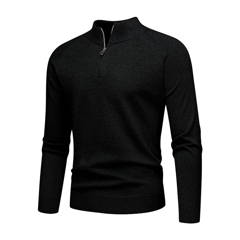 Herren Pullover Modern Kurz Reißverschluss Style