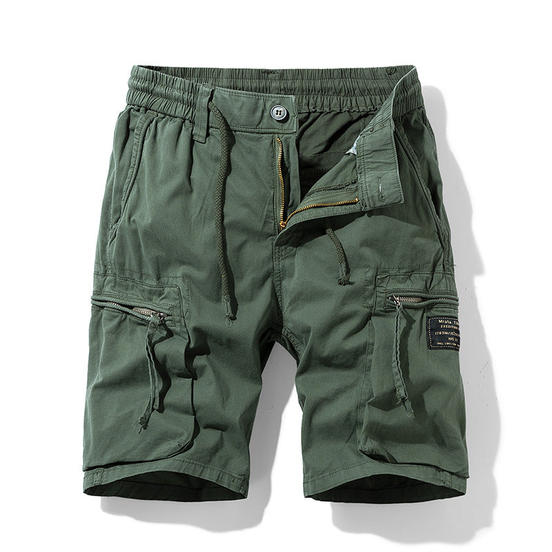 Herren Cargo Shorts Robust Elastischer Bund Vielfach Taschen