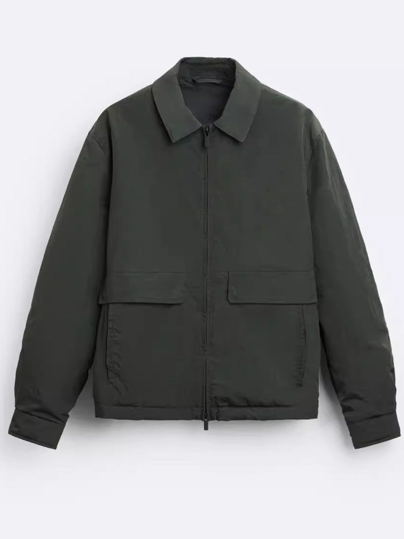 Herren Jacke Lässig Modern mit Taschen