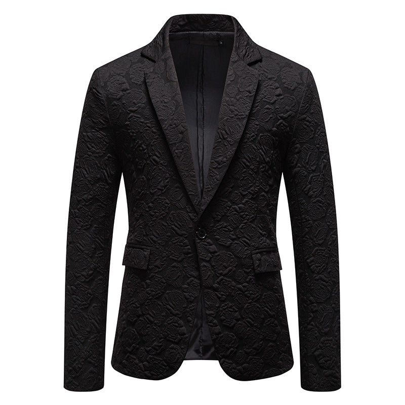 Herren Blazer Elegant Blumenmuster Modern Slimfit