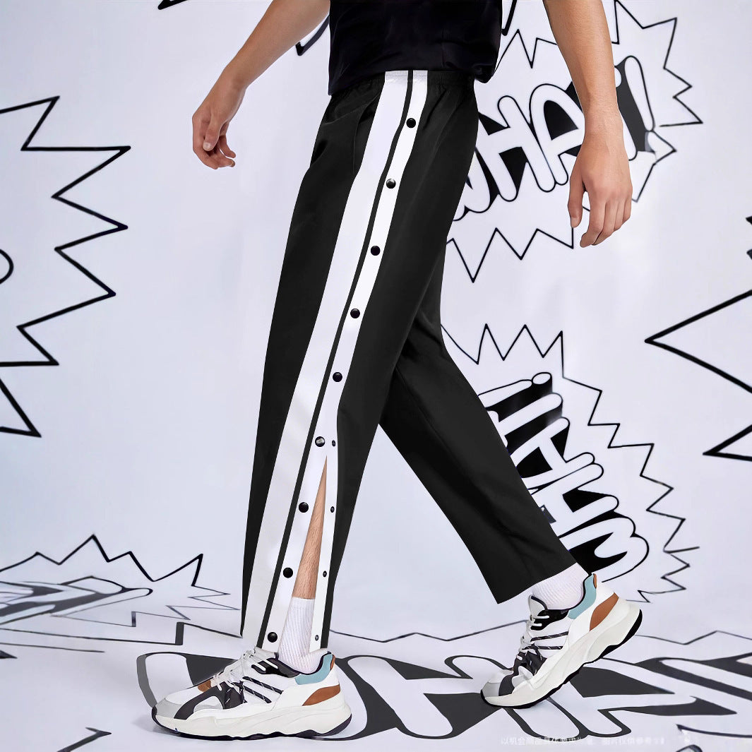 Herren Sport-Hose mit Druckknöpfen Modern