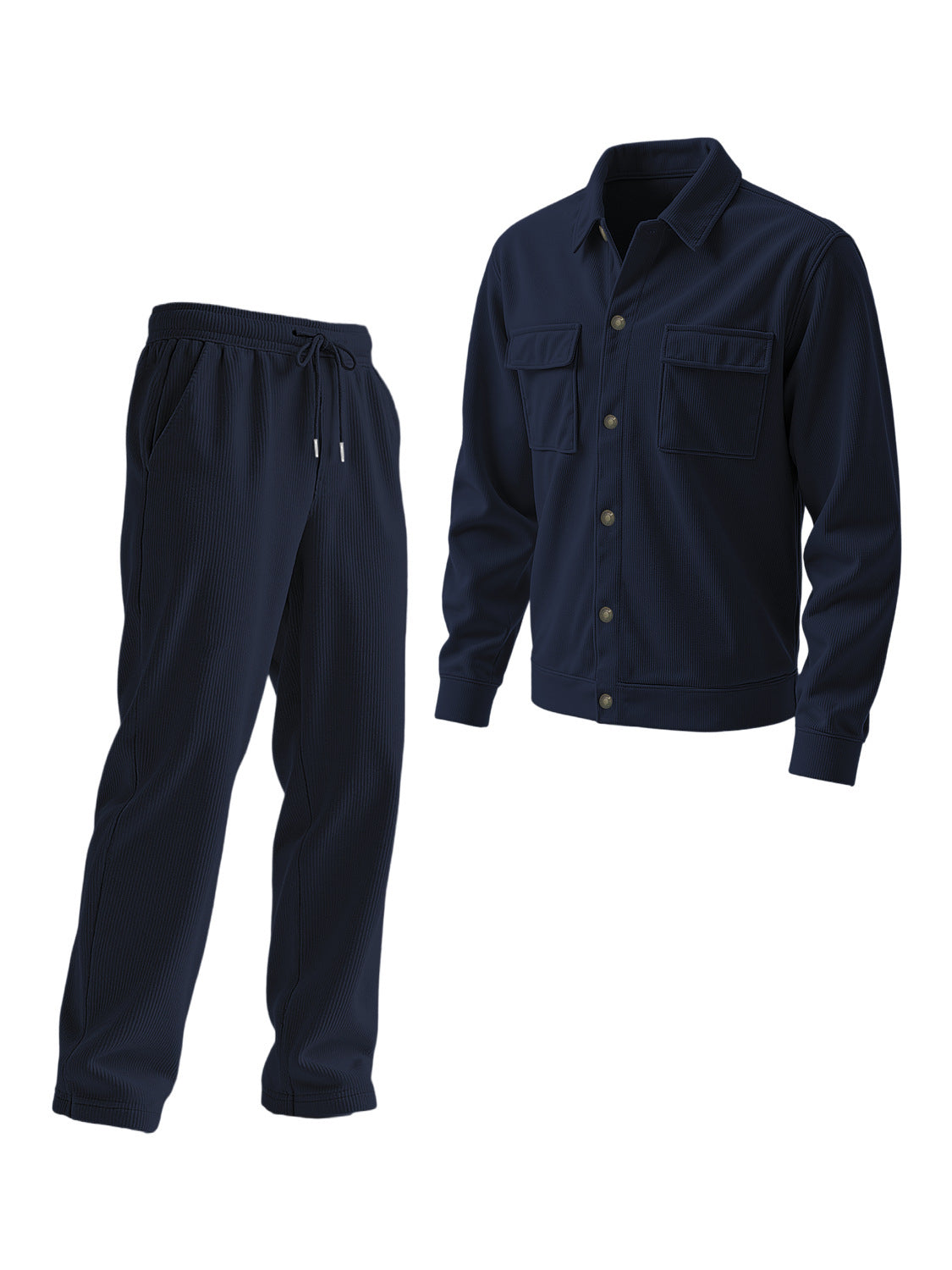 Herren Sportjacke Jogginghose Set Casual Grau