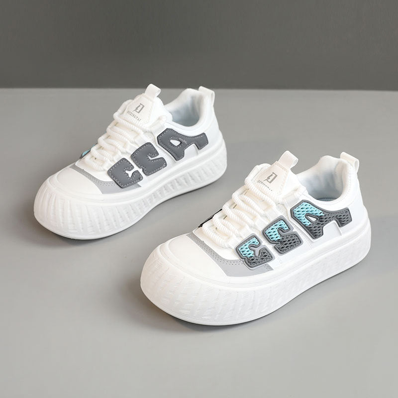 Damen Plateau Sneaker Hoch Modisch Stoßdämpfend