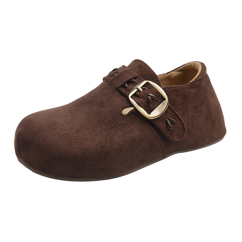 Damen Ballerinas Weich Schuhe Mit Schnalle Komfort
