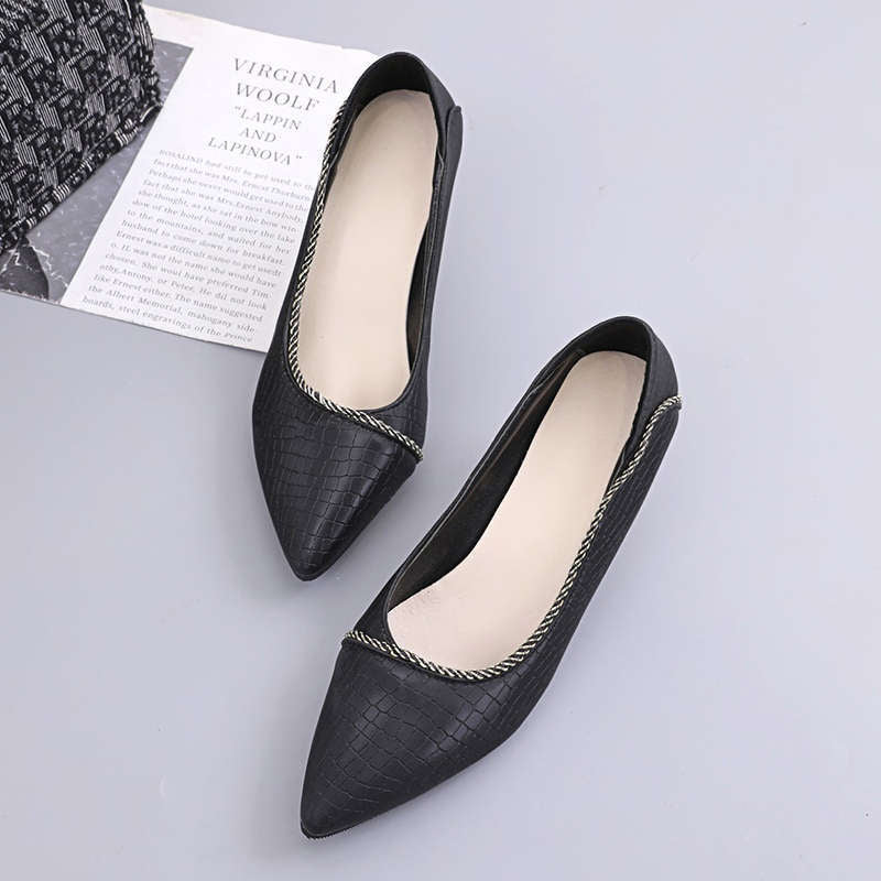 Damen Ballerinas Elegante Schuhe mit Wellenrand