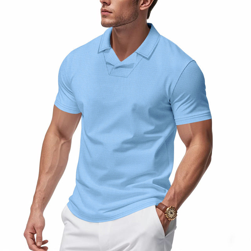 Herren Poloshirt Kurzarm Modern mit Struktur Optik