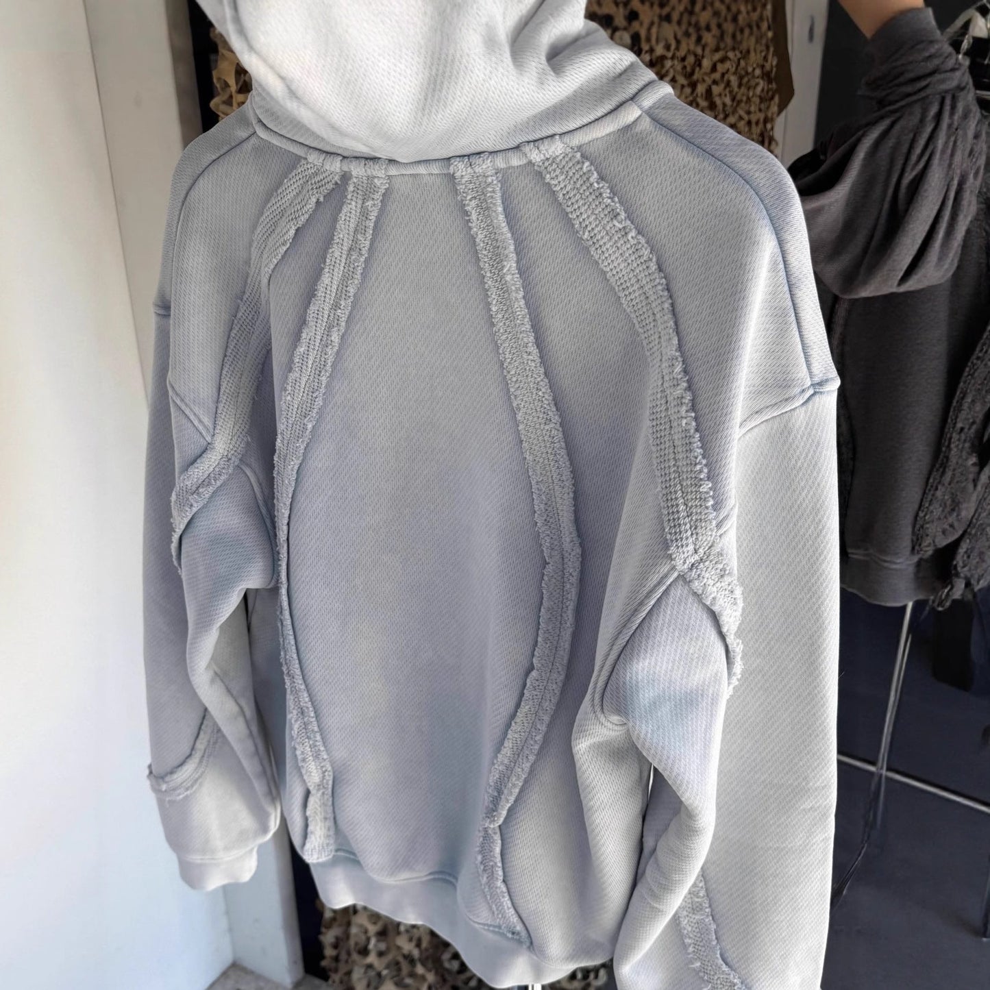 Herren Kapuzenpullover Strukturoptik Stadtlook Modern