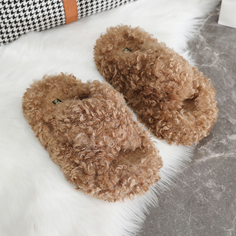 Damen Hausschuhe Flauschig Warm Weich