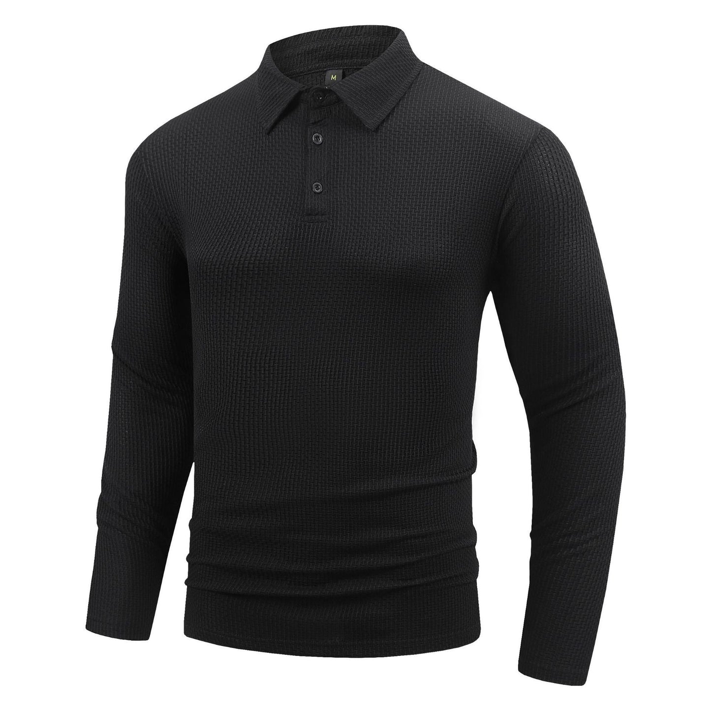 Herren Poloshirt Langarm Strukturiert Modern Berlin