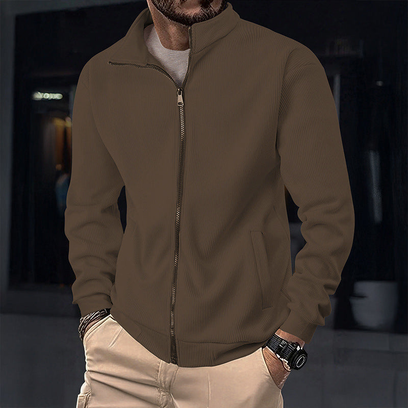 Herren Winterjacke Reißverschluss Hochkragen Trendy