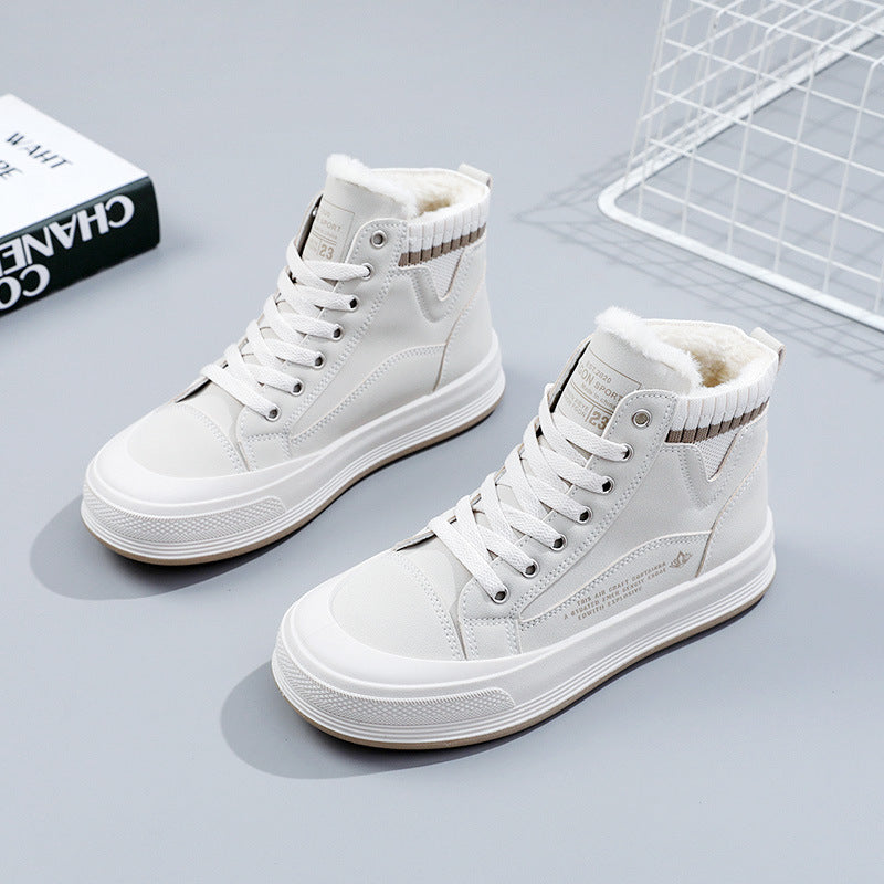 Damen High-Top Sneaker Warm Gefüttert Rutschfest