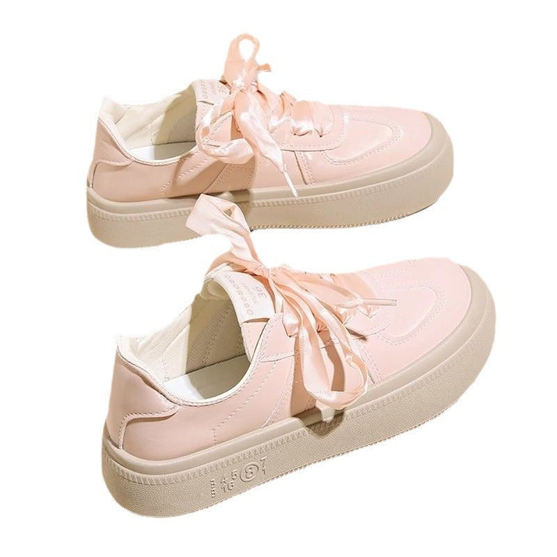 Damen Sneaker Weich Elastisch Schnürsenkel Modisch