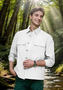 Herren Lederjacke Lässig Mit Taschen Modern