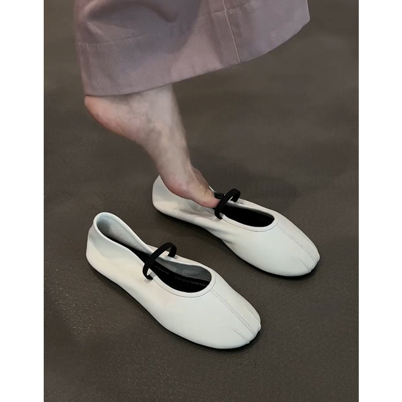 Damen Ballerinas Bequem Elastisch Weich