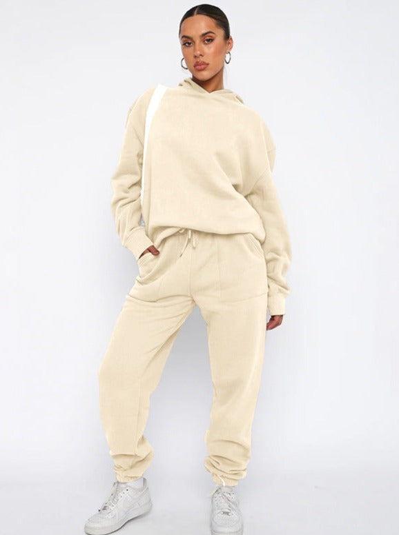 Damen Hoodie Jogger Set Oversized Bequem