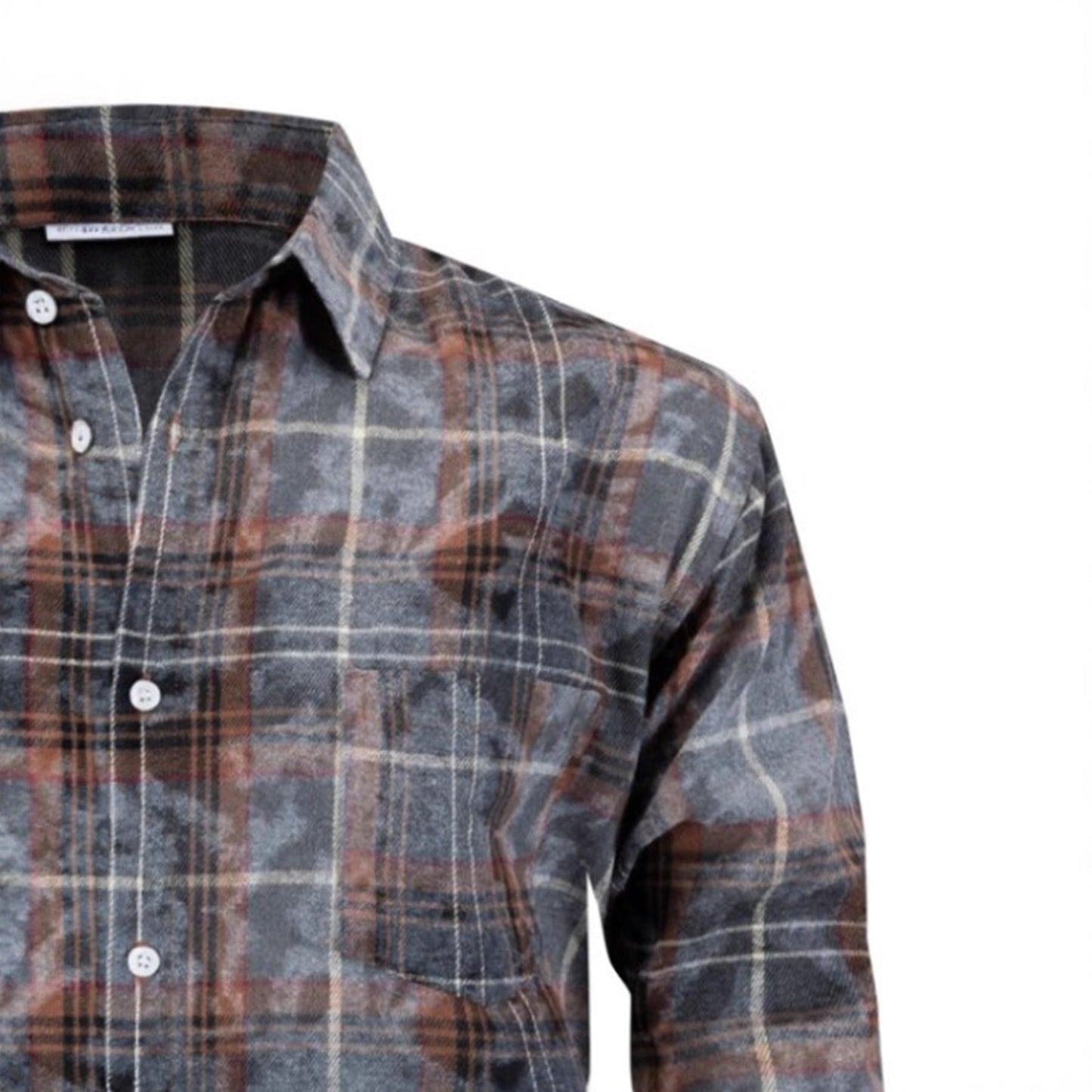 Herren Flanellhemd Karo-Design Lässig Modern