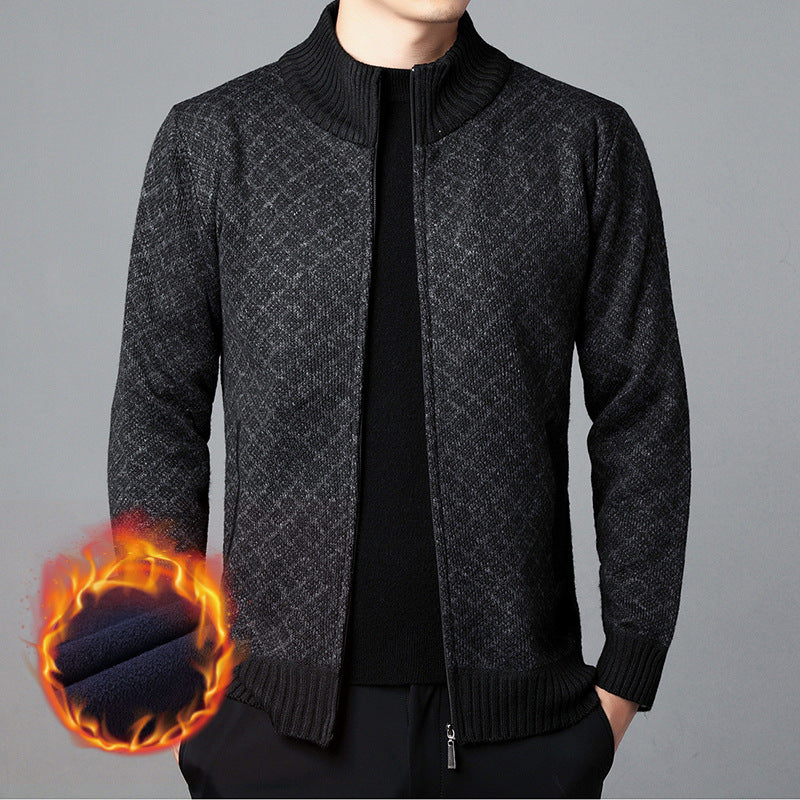 Herren Strickjacke Hochkragen Modern Trendig